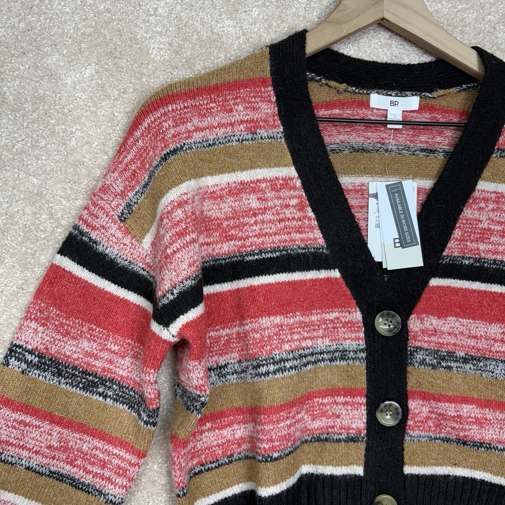 NWT BP Nordstrom Cardigan Sweater Size XS Stripe Long‎ Sleeve Crop